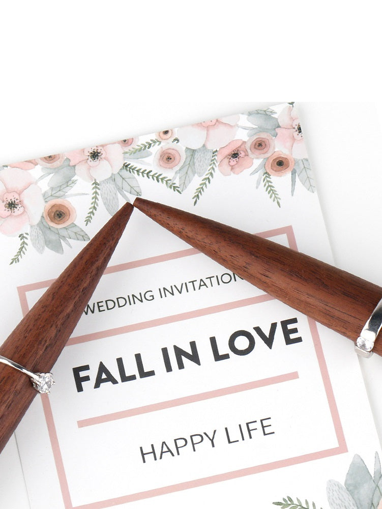 Wood brass ring holder
