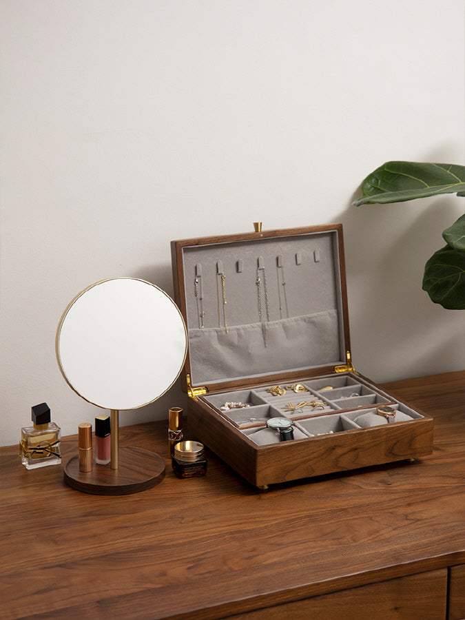 EleganceWood Vanity Mirror