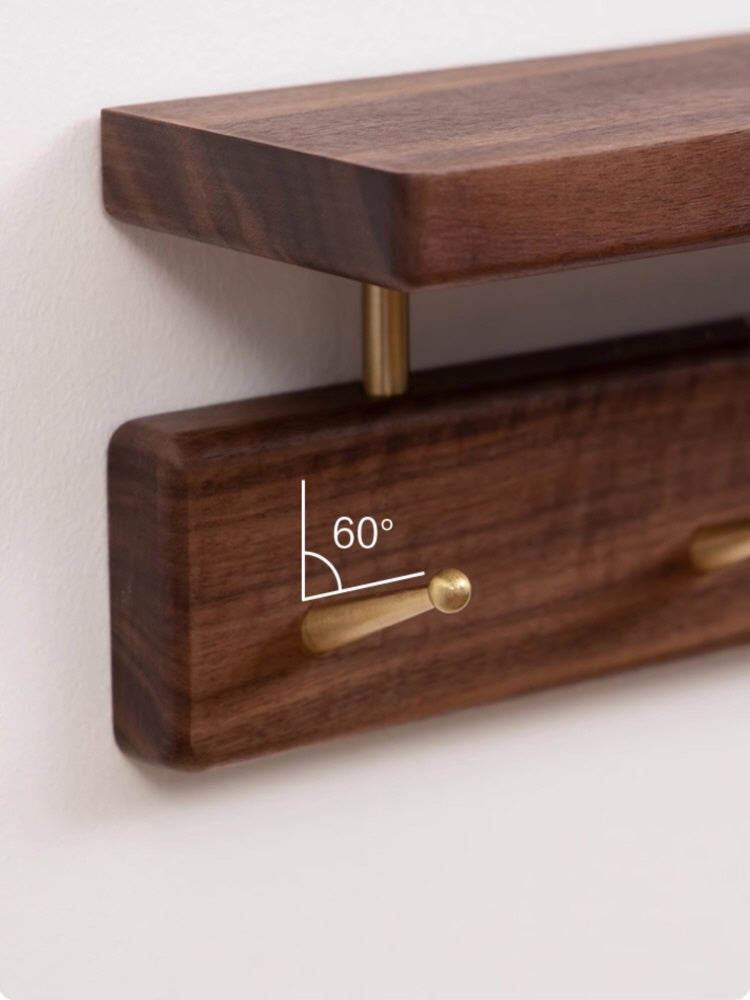 Solid wood wall shelves