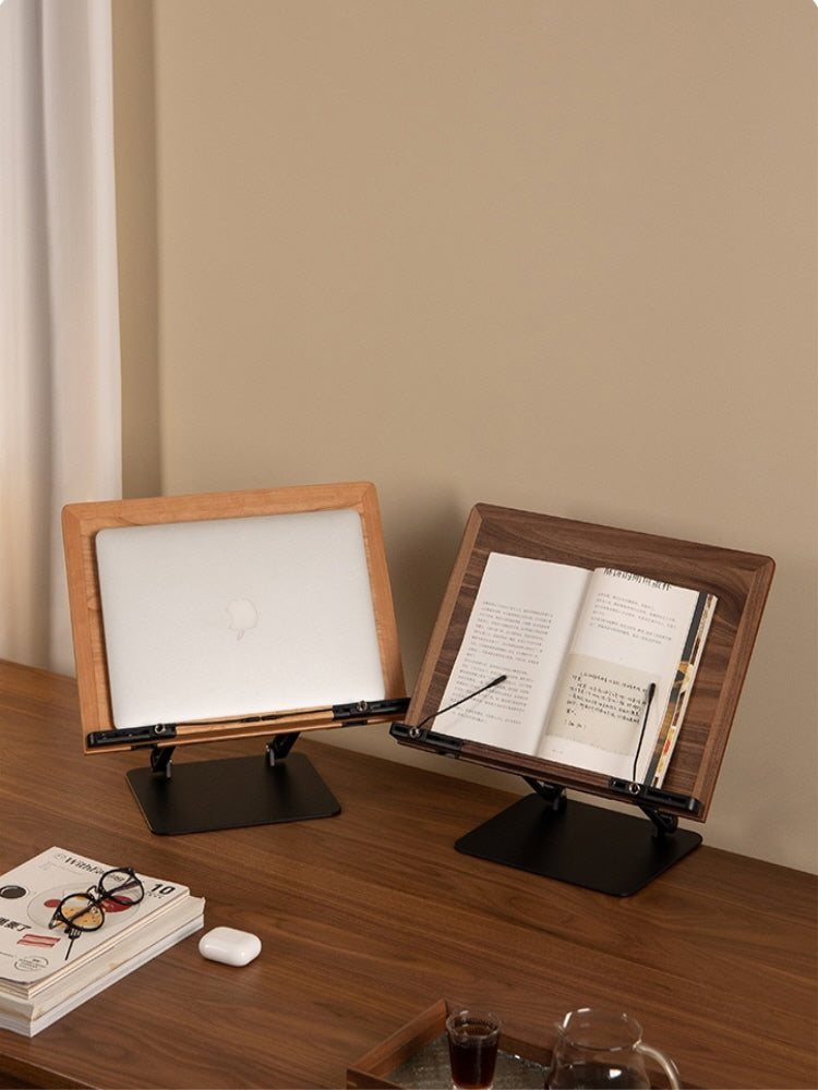 Timeless Cherry Wood Reading Rack