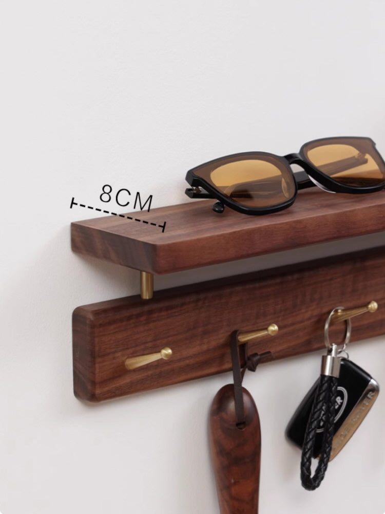 Solid wood wall shelves