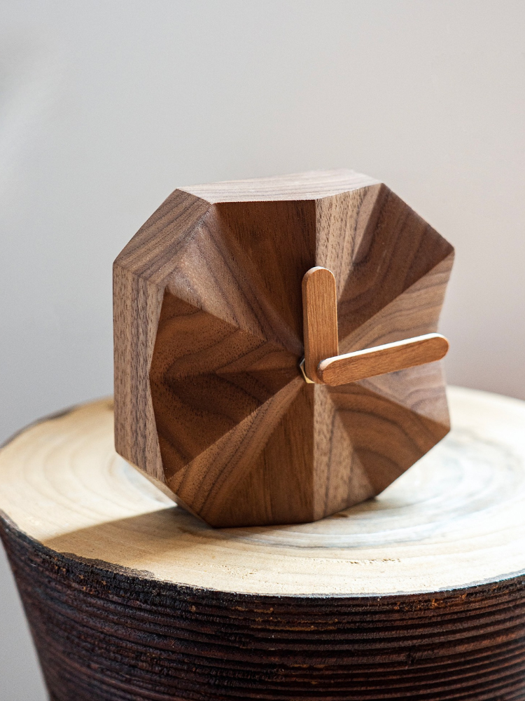 Geometric Wood Clock