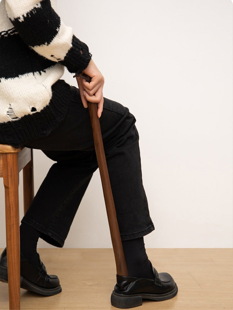 Japanese-style solid wood shoehorn