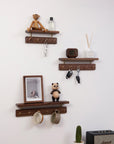 Solid wood wall shelves