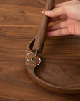 Sophisticated Round Key Tray (Walnut)