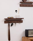 Solid wood wall shelves