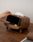 Creative Wooden Mobile Stand & Tissue Box