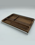 Storage Tray [Silver metal + Black walnut]